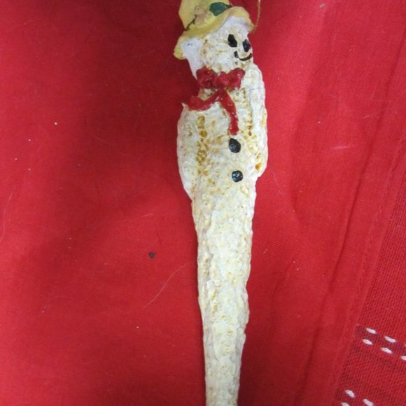 VINTAGE 90'S SNOWMAN COLLECTION OF 5 SNOWMAN MOTIF ORNAMENTS/FIGURES - Picture 8 of 9